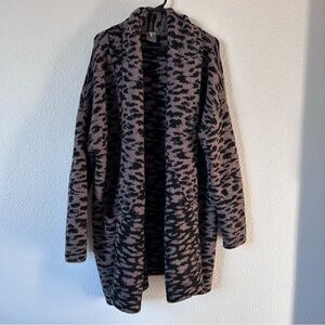 CALIA by Carrie Underwood Black and Brown Heavyweight Duster Cardigan